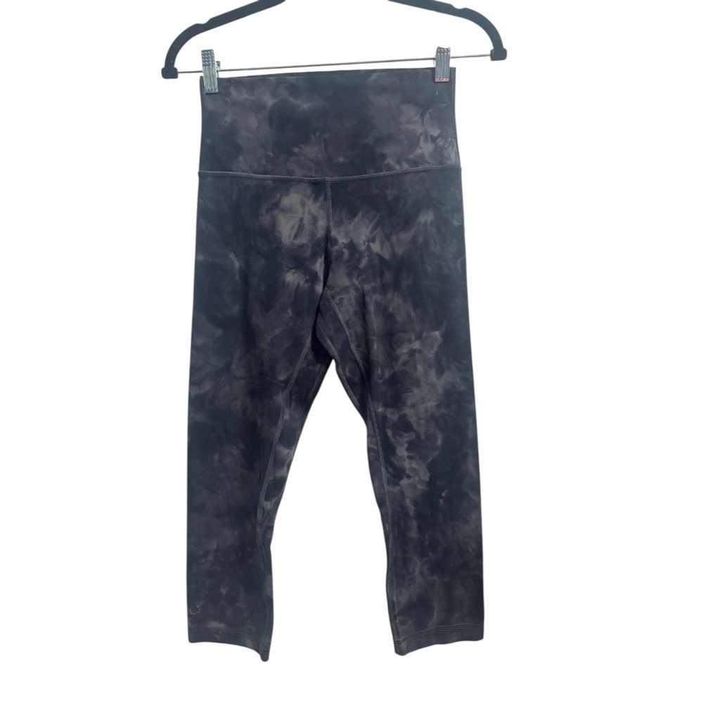 Lululemon Align Super High Rise Crop 21” Diamond Dye Grey Size 6 Nulu - Picture 2 of 8